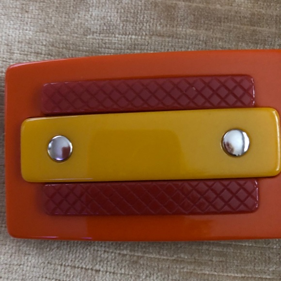 Miu Miu leather belt with multi colour buckle - Picture 3 of 5